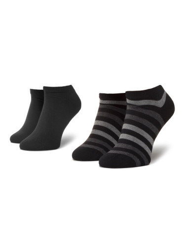 Tommy Hilfiger Комплект 2 чифта къси чорапи унисекс 382000001 Черен