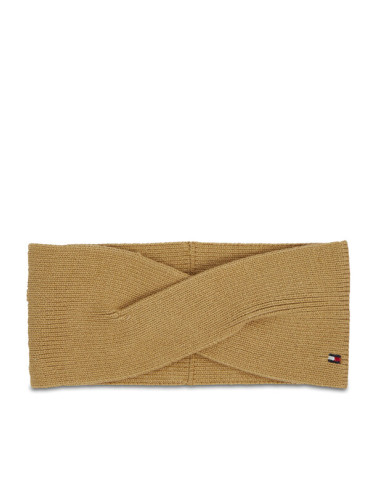 Tommy Hilfiger Лента за глава Essential Flag Headband AW0AW15312 Бежов