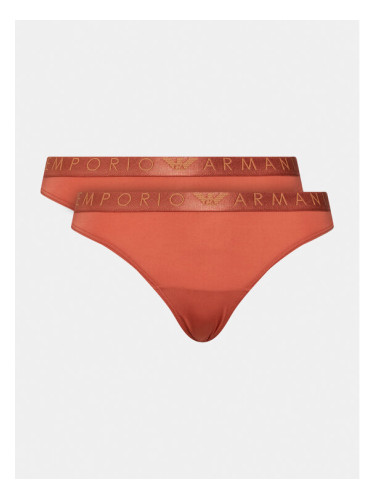 Emporio Armani Underwear Комплект 2 чифта бикини 163337 3F235 03051 Кафяв