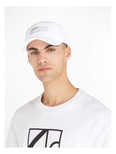 Calvin Klein Шапка с козирка Layerd Logo Bb Cap K50K510970 Бял