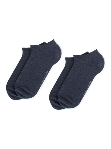 Tommy Hilfiger Комплект 2 чифта къси чорапи дамски 343024001 Тъмносин