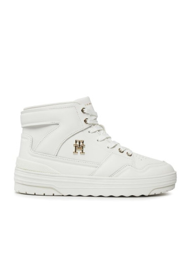 Tommy Hilfiger Сникърси Th Basket Hi FW0FW07757 Екрю