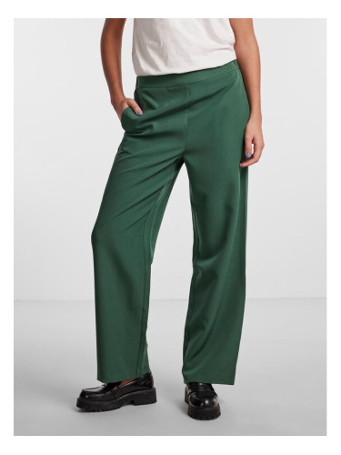 Pieces Текстилни панталони Bossy 17140744 Зелен Loose Fit