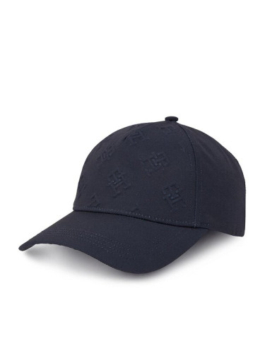 Tommy Hilfiger Шапка с козирка Monogram Debossed Cap AW0AW15328 Тъмносин