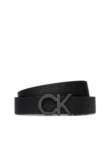 Calvin Klein Мъжки колан Adj/Rev Ck Pique Metal 35Mm K50K511337 Черен