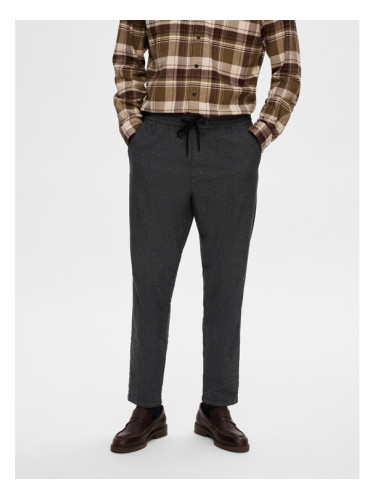 Selected Homme Текстилни панталони 16090956 Сив Slim Tapered Fit