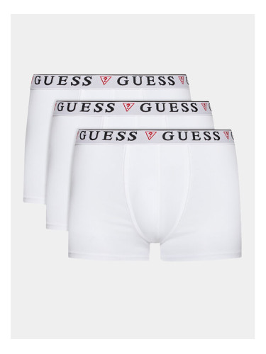 Guess Комплект 3 чифта боксерки U97G01 K6YW1 Бял