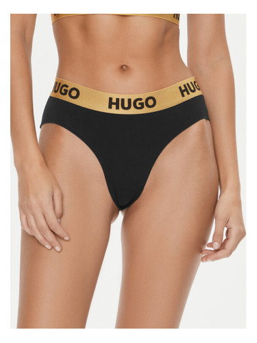 Hugo Класически дамски бикини Sporty Logo 50480165 Черен