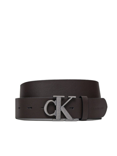 Calvin Klein Jeans Мъжки колан Ro Mono Plaque Lthr Belt 40Mm K50K511418 Кафяв