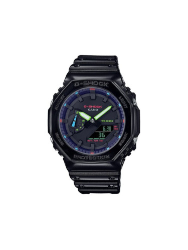 G-Shock Часовник GA-2100RGB-1AER Черен