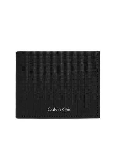 Calvin Klein Голям мъжки портфейл Ck Must Bifold 6Cc W/Bill K50K511383 Черен