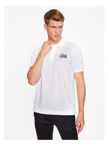 Lacoste Тениска с яка и копчета PH2052 Бял Regular Fit