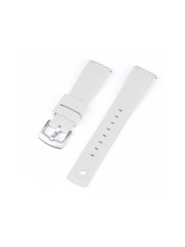 Каучукова каишка 20 мм, бяла, RMN-RWB042-20P-7A