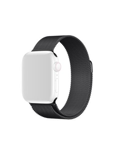 Метална верижка тип Миланезе за Apple Watch 42/44/45/49 мм, черна