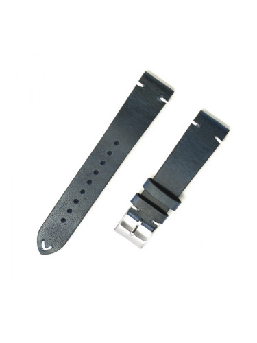 Кожена каишка 22 мм, тъмносиня, RMN-GLB065-22L-2A