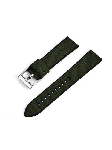 Хибридна каишка от текстил и каучук, 22 мм, зелена, RMN-RWB078-22PC-3A