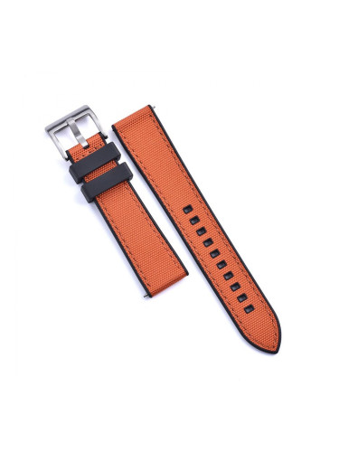 Хибридна каишка от текстил и каучук, 22 мм, оранжева, RMN-RWB064-22PC-4A2