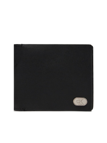 Голям мъжки портфейл Calvin Klein Textured Bifold K50K511474 Черен