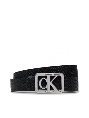 Дамски колан Calvin Klein Jeans Mono Plaque Rev Lthr Belt 25Mm K60K611487 Черен