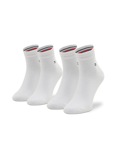 Комплект 2 чифта къси чорапи унисекс Tommy Hilfiger 342025001 Бял