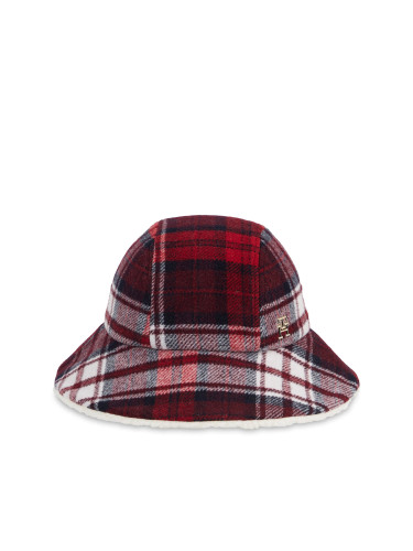 Капела Tommy Hilfiger Tommy Check Bucket Hat AW0AW15313 Тъмносин