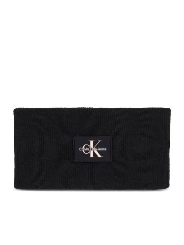 Лента за глава Calvin Klein Jeans Monologo Rubber Headband K60K611258 Черен