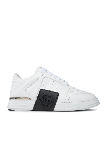 Сникърси PHILIPP PLEIN Leather Lo-Top Sneakers AACS MSC3843 PLE075N Бял