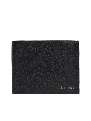 Голям мъжки портфейл Calvin Klein Warmth Trifold 10Cc W/Coin L K50K507969 Черен