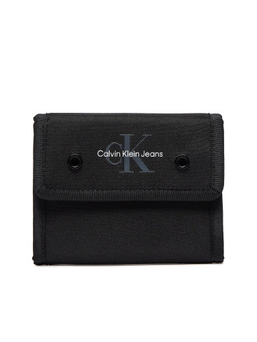 Голям мъжки портфейл Calvin Klein Jeans Sport Essentials Velcro Wallet K50K511437 Черен