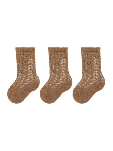 Комплект 3 чифта дълги чорапи детски Condor 2.518/2 Кафяв