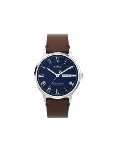 Часовник Timex Waterbury TW2W14900 Кафяв