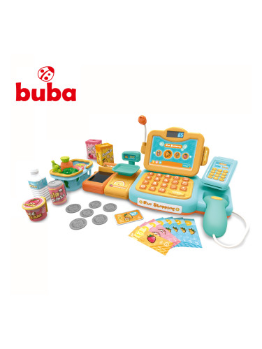Детски касов апарат с аксесоари Buba Fun Shopping 888F, оранжев