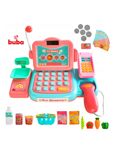 Детски касов апарат с аксесоари Buba Fun Shopping 888G, розов