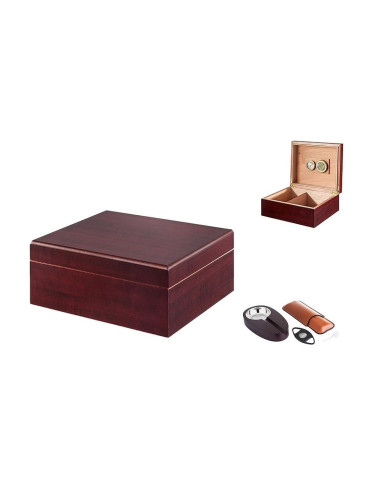Хумидор (кутия за пури) Angelo черешово дърво, кафяв