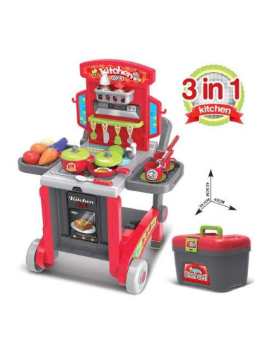 Buba Детска кухня Little Chef, 008-930, куфар, червена, NEW022686