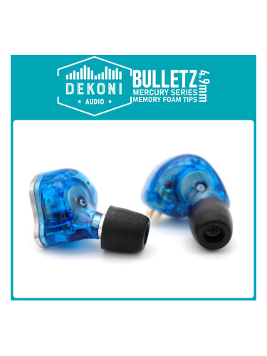 Dekoni Audio ETZ-MERCURY-SM-9mm Тапи за слушалки Black