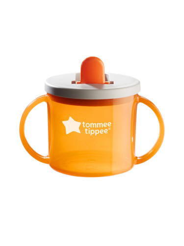 Първа детска чаша Essentials First Cup Tommee Tippee, оранжева