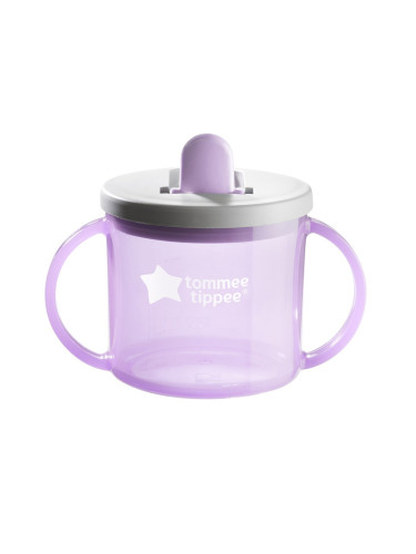 Първа детска чаша Essentials First Cup Tommee Tippee, лилава
