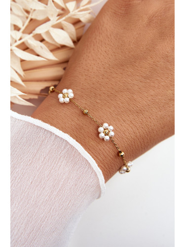 Гривна Glam Chic с бели цветя