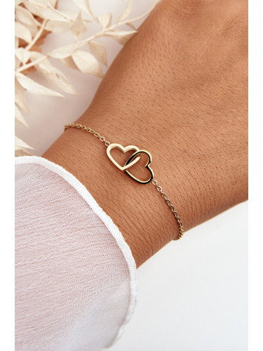 Нежна златна гривна със сърце