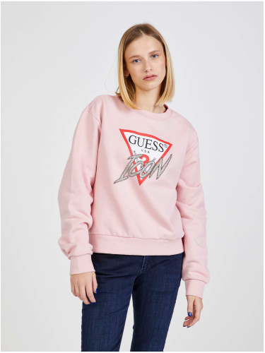 Light pink women's sweatshirt Guess - Women