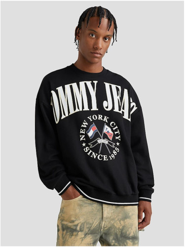Black Mens Sweatshirt Tommy Jeans - Men