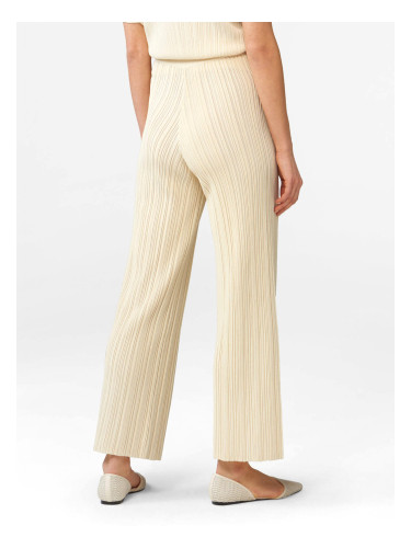 Beige wide ribbed trousers ORSAY - Women