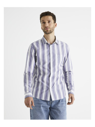 Celio Cotton Shirt Bastripes - Men's