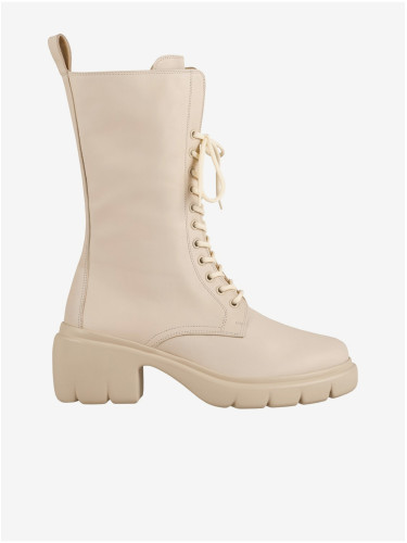 Beige women's leather boots Högl Louise