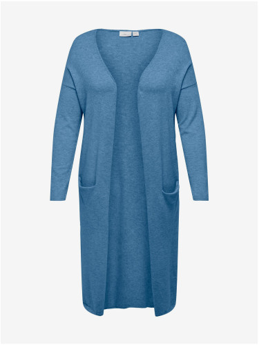 Blue Ladies Long Cardigan ONLY CARMAKOMA Esly - Ladies