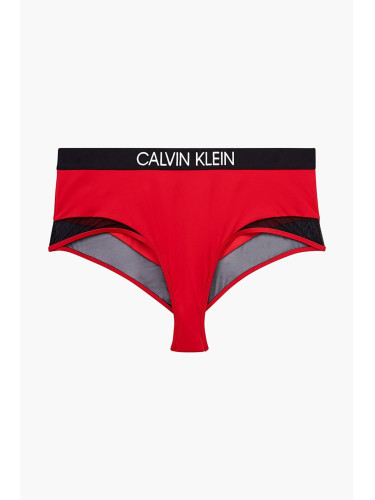 Red Swimwear Bottoms High Waist Bikini Calvin Klein Underwear - Women