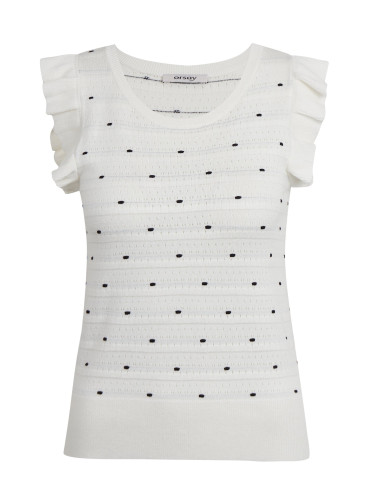 Orsay White Women's Polka Dot Sweater T-Shirt - Women