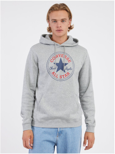 Grey Unisex Heather Converse Go-To All Star Patch Hoodie