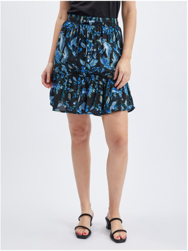 Orsay Blue-Black Women's Floral Skirt - Women's